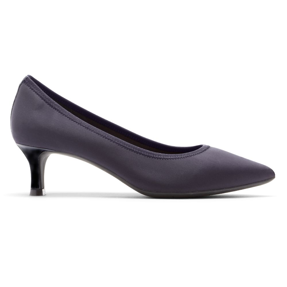 Rockport Women's Total Motion Kaiya Heel Pumps - Navy - USA (4917YSUXP)